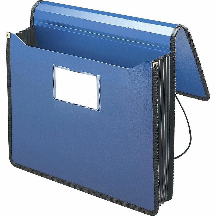 Smead Letter File Wallet - 8 1/2" x 11" - 5 1/4" Expansion - Front Pocket(s) - Poly - Navy Blue - 1 Each