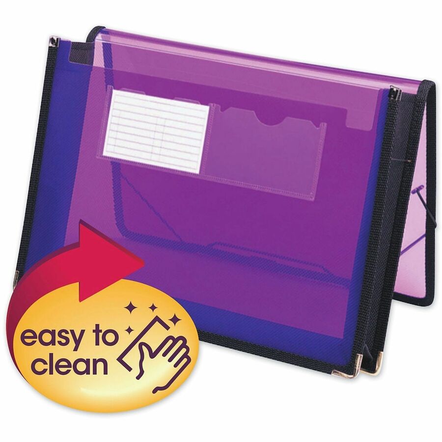 Smead Letter File Wallet - 8 1/2" x 11" - 200 Sheets Capacity - 2 1/4" Expansion - 2 Front Pocket(s) - Polypropylene - Purple - 1 Each