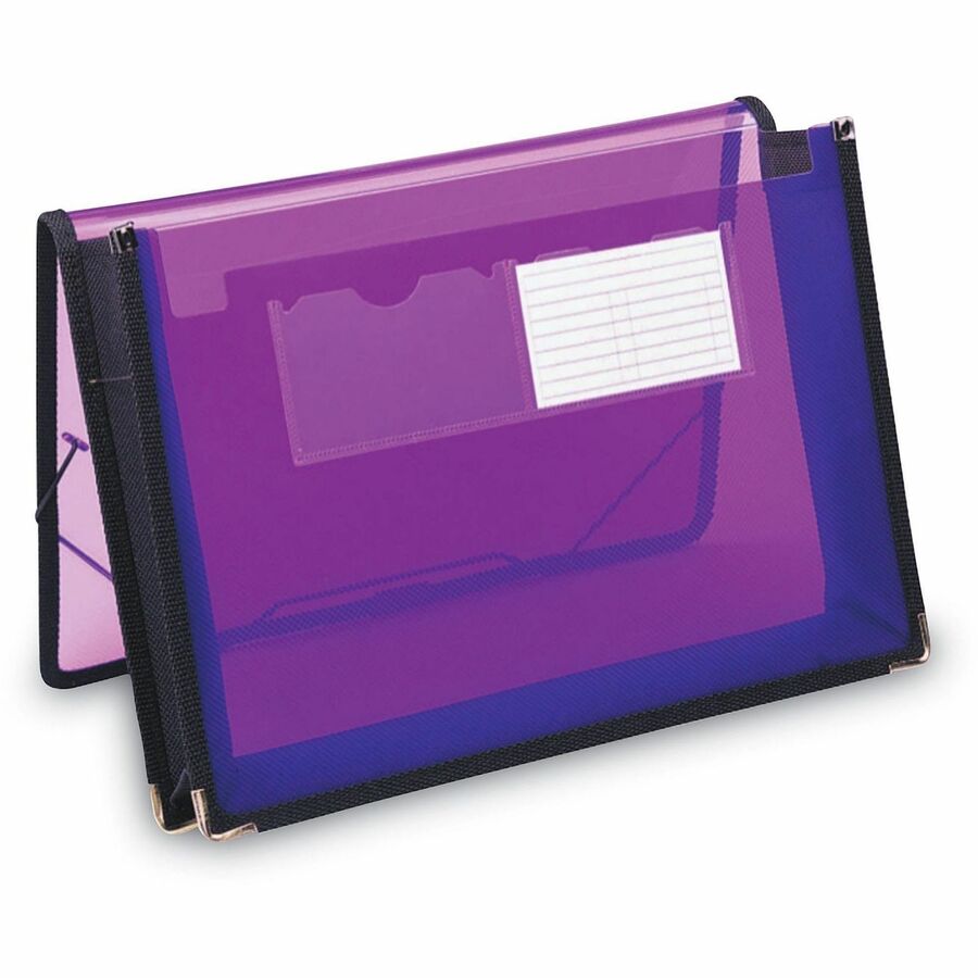 Smead Letter File Wallet - 8 1/2" x 11" - 200 Sheets Capacity - 2 1/4" Expansion - 2 Front Pocket(s) - Polypropylene - Purple - 1 Each