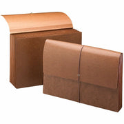 Smead Legal Recycled File Wallet - 8 1/2" x 14" - 5 1/4" Expansion - 6 Pocket(s) - Redrope - Flap, Reinforced, Elastic Closure - 30% Recycled - 1 Each