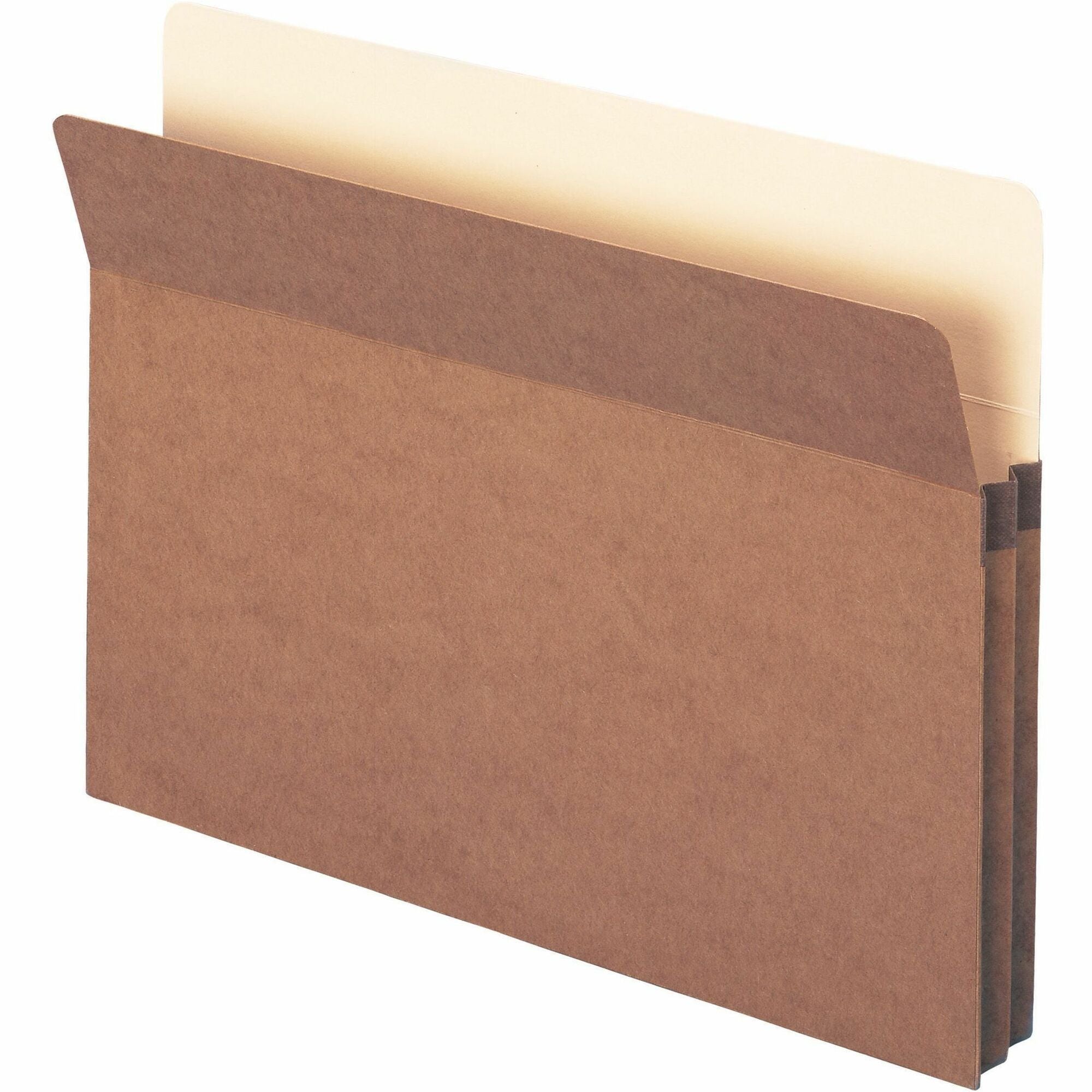 Smead Straight Tab Cut Letter Recycled File Pocket - 8 1/2" x 11" - 1 3/4" Expansion - Top Tab Location - 12.5 pt. - Redrope - Tear Proof - 30% Recycled - 25 / Box