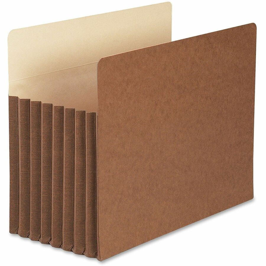 Smead TUFF Straight Tab Cut Letter Recycled File Pocket - 8 1/2" x 11" - 7" Expansion - 12.5 pt. - Redrope - Reinforced Gusset, Heavyweight Cover, Tear Resistant - 30% Recycled - 5 / Box
