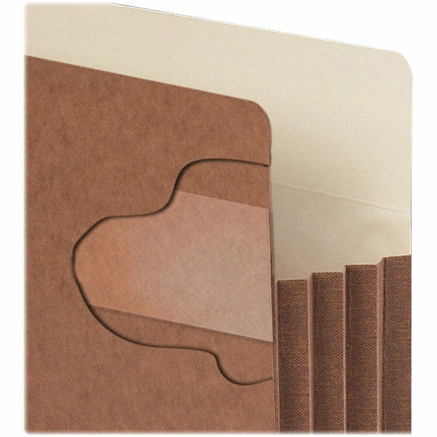 Smead TUFF Straight Tab Cut Letter Recycled File Pocket - 8 1/2" x 11" - 7" Expansion - 12.5 pt. - Redrope - Reinforced Gusset, Heavyweight Cover, Tear Resistant - 30% Recycled - 5 / Box