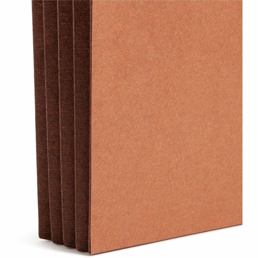 Smead Straight Tab Cut Letter Recycled File Pocket - 8 1/2" x 11" - 3 1/2" Expansion - 1 Pocket(s) - Top Tab Location - 12.5 pt. - 2 Plys - Dark Brown - 30% Recycled - 10 / Box