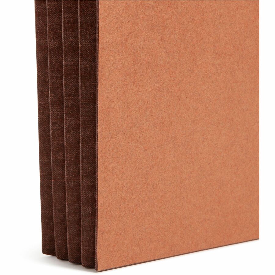 Smead Straight Tab Cut Letter Recycled File Pocket - 8 1/2" x 11" - 3 1/2" Expansion - 1 Pocket(s) - Top Tab Location - 12.5 pt. - 2 Plys - Dark Brown - 30% Recycled - 10 / Box