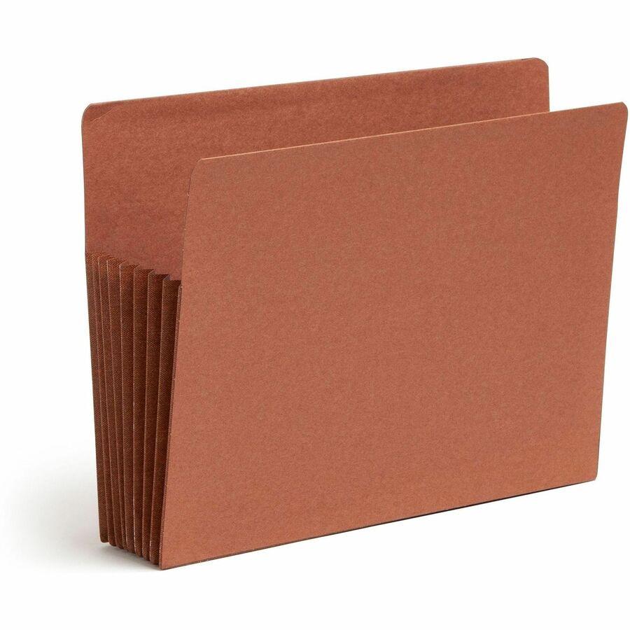 Smead TUFF Straight Tab Cut Letter Recycled File Pocket - 8 1/2" x 11" - 7" Expansion - 16.5 pt. - 2 Plys - Redrope - Rip Resistant, Tear Resistant, Reinforced Tab, Heavyweight Cover - 30% Recycled - 5 / Box