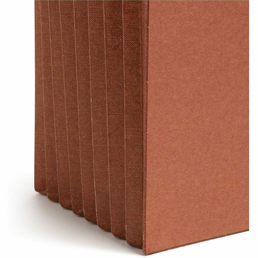 Smead TUFF Straight Tab Cut Letter Recycled File Pocket - 8 1/2" x 11" - 7" Expansion - 16.5 pt. - 2 Plys - Redrope - Rip Resistant, Tear Resistant, Reinforced Tab, Heavyweight Cover - 30% Recycled - 5 / Box