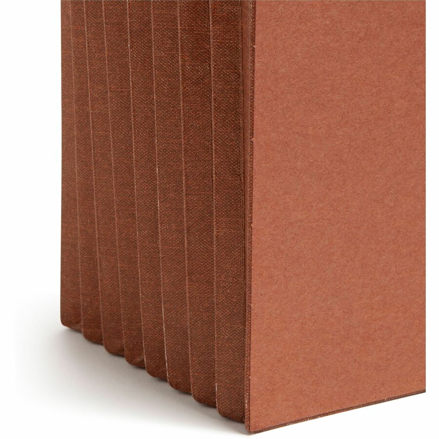 Smead TUFF Straight Tab Cut Letter Recycled File Pocket - 8 1/2" x 11" - 7" Expansion - 16.5 pt. - 2 Plys - Redrope - Rip Resistant, Tear Resistant, Reinforced Tab, Heavyweight Cover - 30% Recycled - 5 / Box