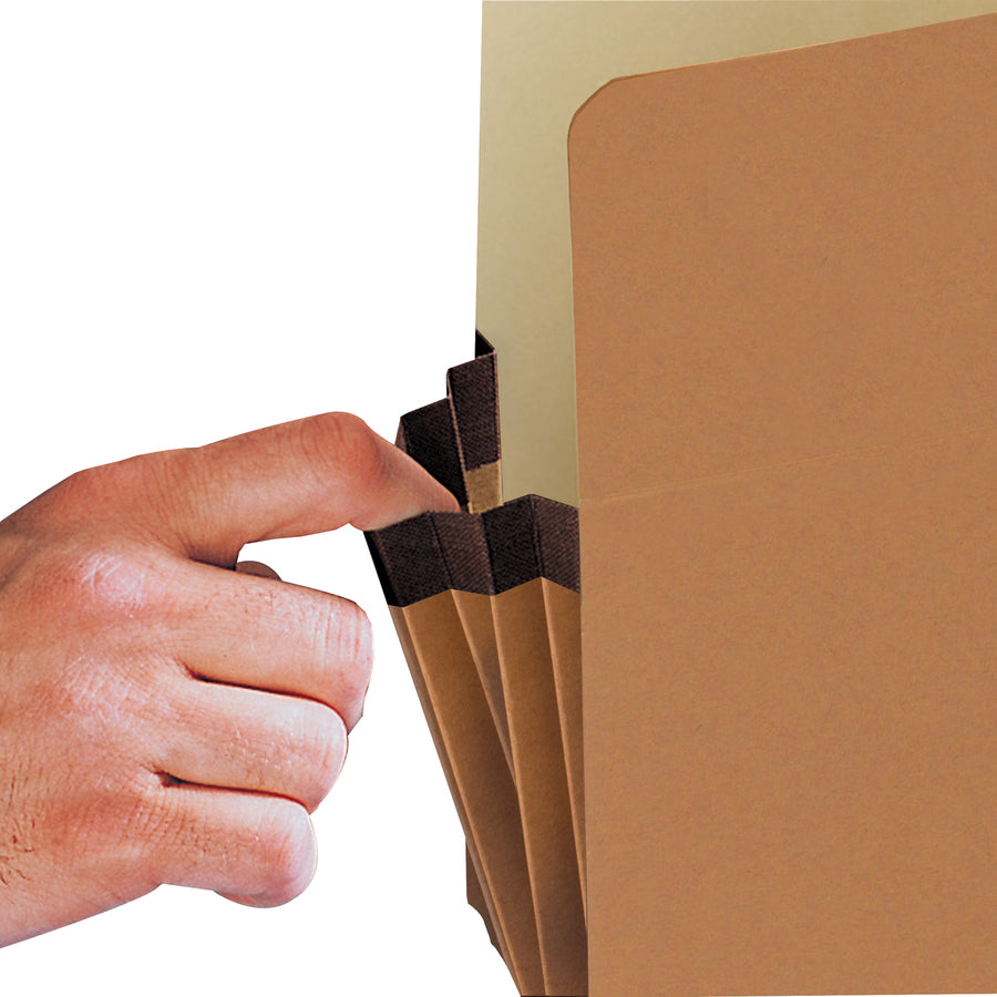 Smead Straight Tab Cut Letter Recycled File Pocket - 8 1/2" x 11" - 5 1/4" Expansion - Top Tab Location - 12.5 pt. - Redrope - Tear Resistant, Rounded Corner, Reinforced Gusset - 30% Recycled - 50 / Box