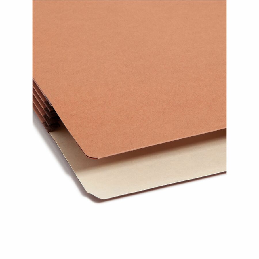 Smead 2/5 Tab Cut Legal Recycled File Pocket - 8 1/2" x 14" - 3 1/2" Expansion - Right Tab Position - 9 pt. - Redrope - Tear Resistant, Reinforced Gusset, Durable - 30% Recycled - 25 / Box