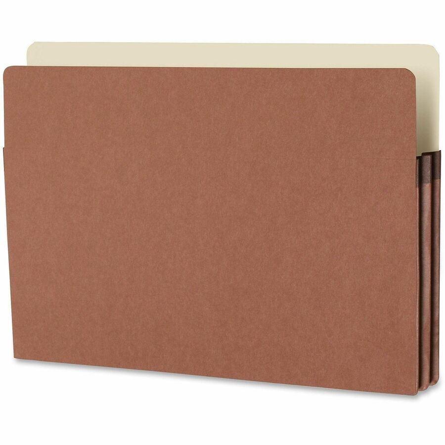 Smead Straight Tab Cut Legal Recycled File Pocket - 8 1/2" x 14" - 1 3/4" Expansion - Top Tab Location - 12.5 pt. - Redrope - Tear Resistant, Rounded Corner, Reinforced Gusset - 30% Recycled - 25 / Box