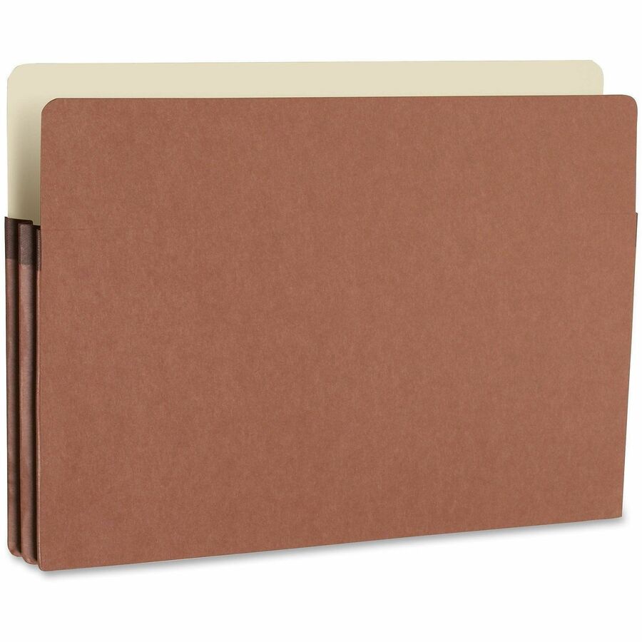 Smead Straight Tab Cut Legal Recycled File Pocket - 8 1/2" x 14" - 1 3/4" Expansion - Top Tab Location - 12.5 pt. - Redrope - Tear Resistant, Rounded Corner, Reinforced Gusset - 30% Recycled - 25 / Box