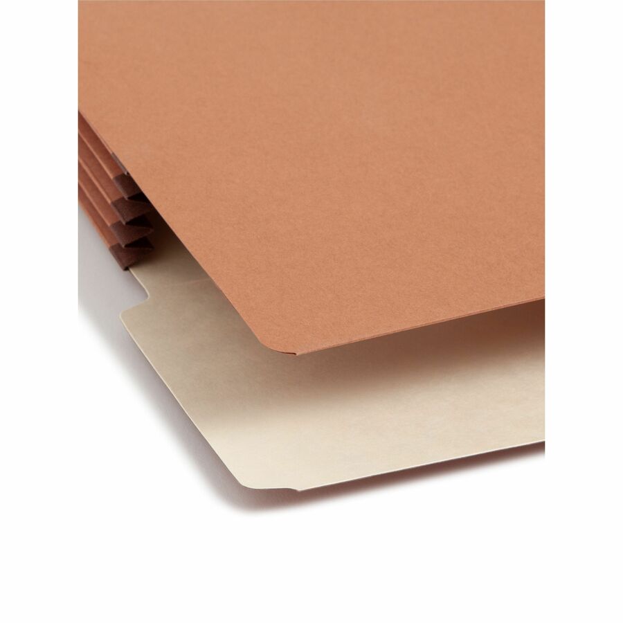 8 1/2" x 14" - 3 1/2" Expansion - End Tab Location - Redrope - Reinforced - 30% Recycled - 10 / Box