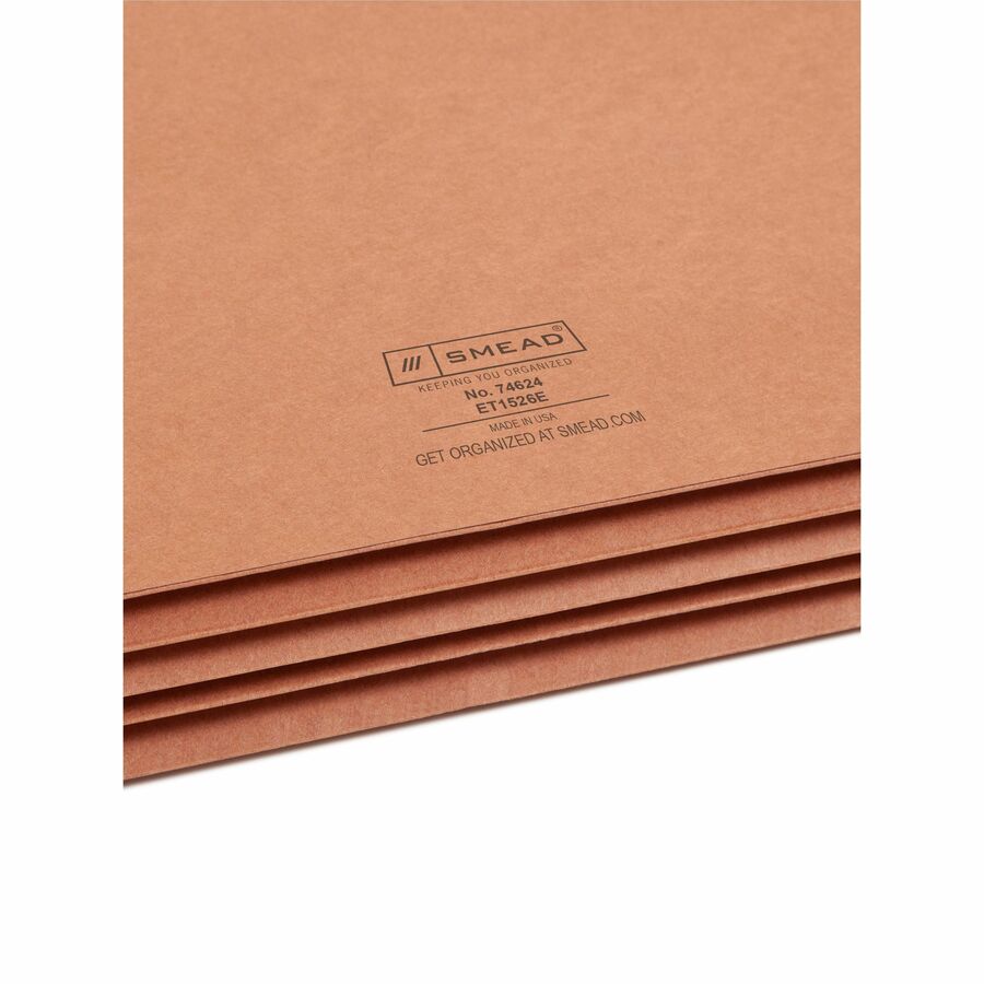 8 1/2" x 14" - 3 1/2" Expansion - End Tab Location - Redrope - Reinforced - 30% Recycled - 10 / Box