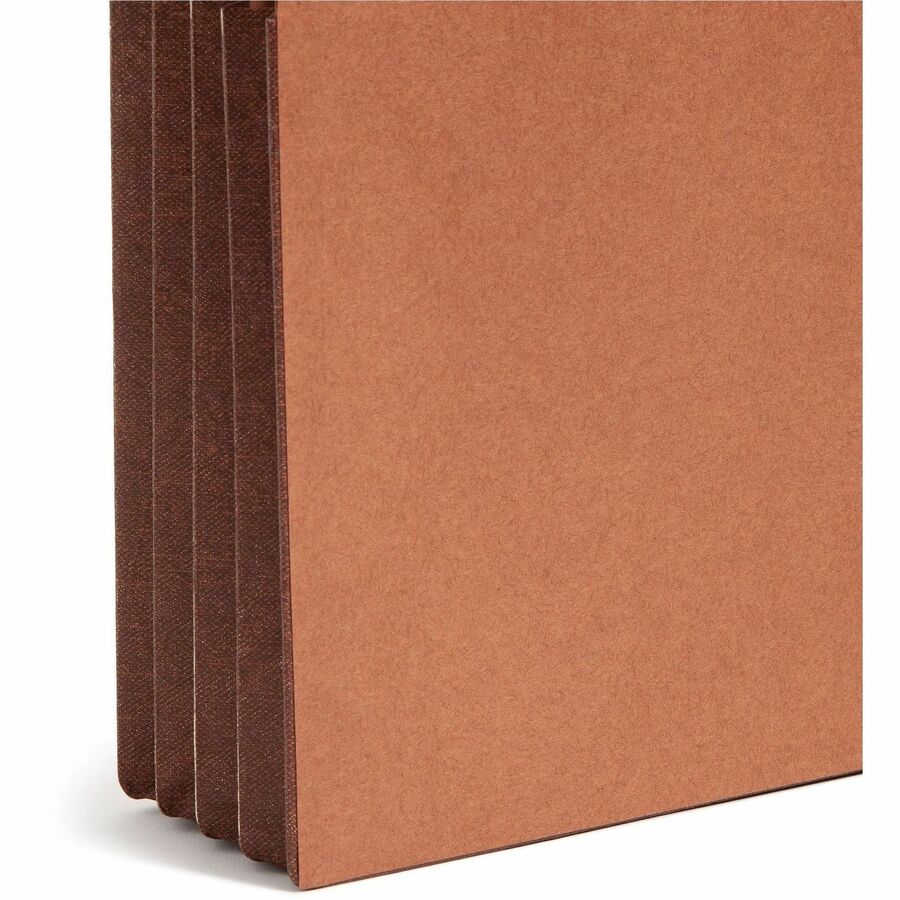 Smead Straight Tab Cut Legal Recycled File Pocket - 8 1/2" x 14" - 3 1/2" Expansion - 1 Pocket(s) - End Tab Location - Top Tab Position - 2 Plys - Dark Brown - 30% Recycled - 10 / Box