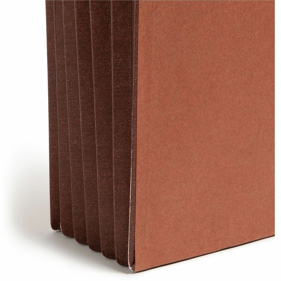 Smead Straight Tab Cut Legal Recycled File Pocket - 8 1/2" x 14" - 5 1/4" Expansion - End Tab Location - 12.5 pt. - 2 Plys - Dark Brown - Embossed - 30% Recycled - 10 / Box