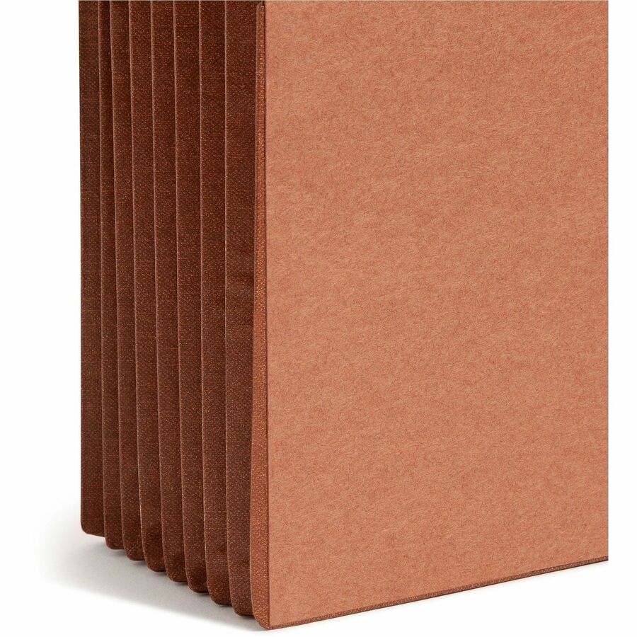 Smead TUFF Straight Tab Cut Legal Recycled File Pocket - 8 1/2" x 14" - 7" Expansion - 16.5 pt. - 2 Plys - Redrope - Tear Resistant, Reinforced Tab, Rip Resistant, Heavyweight Cover - 30% Recycled - 5 / Box