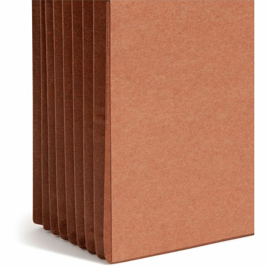 Smead TUFF Straight Tab Cut Legal Recycled File Pocket - 8 1/2" x 14" - 7" Expansion - 16.5 pt. - 2 Plys - Redrope - Tear Resistant, Reinforced Tab, Rip Resistant, Heavyweight Cover - 30% Recycled - 5 / Box
