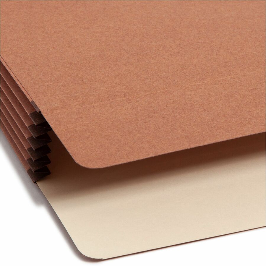Smead Straight Tab Cut Legal Recycled File Pocket - 8 1/2" x 14" - 5 1/4" Expansion - 12.5 pt. - Redrope - Tear Proof, Reinforced Gusset, Rounded Corner - 30% Recycled - 50 / Box