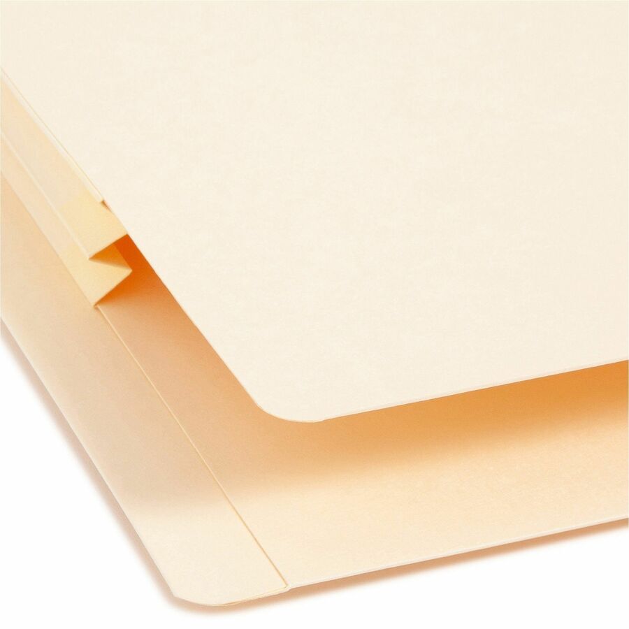 Smead Straight Tab Cut Letter Recycled File Pocket - 8 1/2" x 11" - 1 3/4" Expansion - 2 Plys - Manila - Embossed - 10% Recycled - 25 / Box