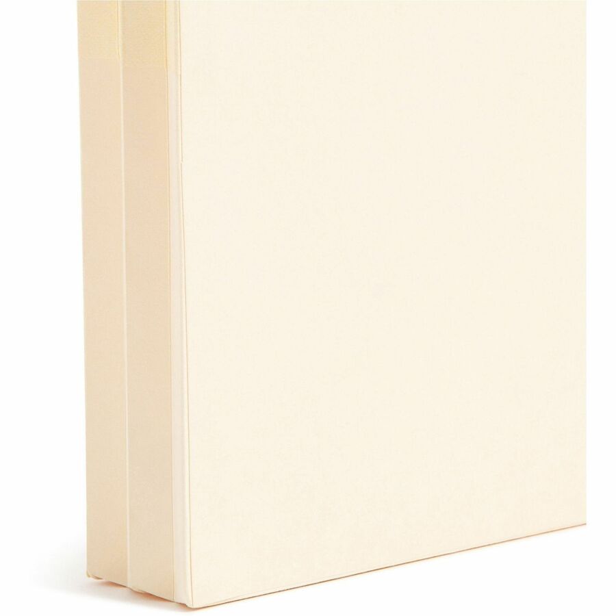 Smead Straight Tab Cut Letter Recycled File Pocket - 8 1/2" x 11" - 1 3/4" Expansion - 2 Plys - Manila - Embossed - 10% Recycled - 25 / Box