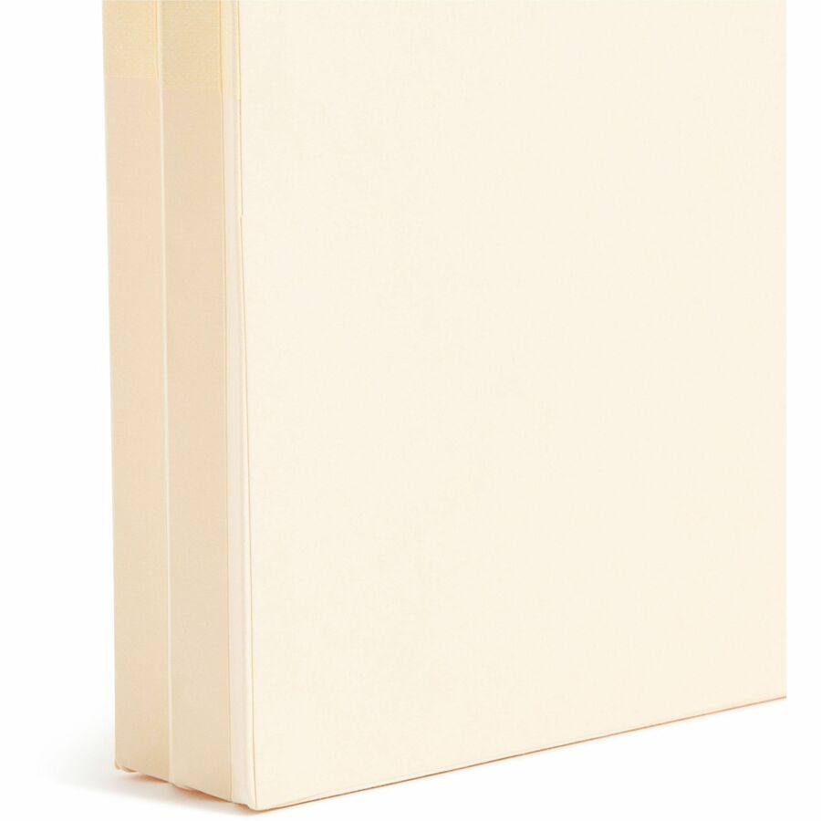 Smead Straight Tab Cut Letter Recycled File Pocket - 8 1/2" x 11" - 1 3/4" Expansion - 2 Plys - Manila - Embossed - 10% Recycled - 25 / Box