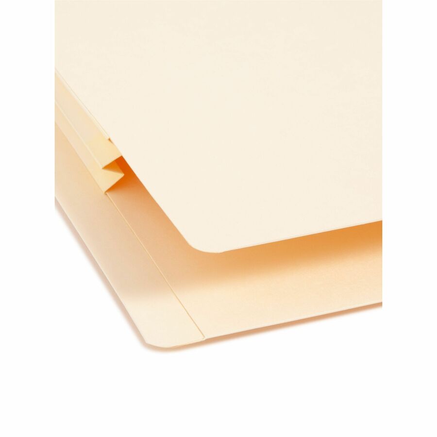 Smead Straight Tab Cut Letter Recycled File Pocket - 8 1/2" x 11" - 1 3/4" Expansion - 2 Plys - Manila - Embossed - 10% Recycled - 25 / Box