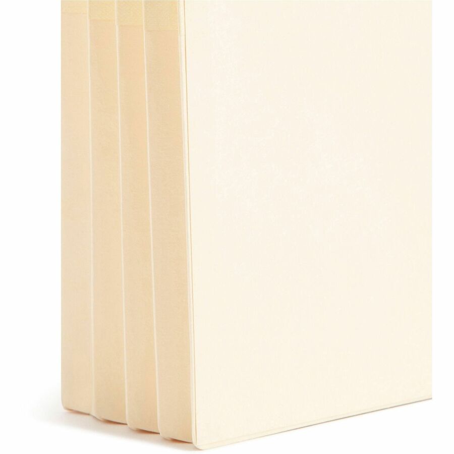 Smead Straight Tab Cut Letter Recycled File Pocket - 8 1/2" x 11" - 3 1/2" Expansion - 2 Plys - Manila - Embossed - 10% Recycled - 25 / Box
