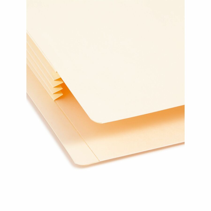Smead Straight Tab Cut Letter Recycled File Pocket - 8 1/2" x 11" - 3 1/2" Expansion - 2 Plys - Manila - Embossed - 10% Recycled - 25 / Box