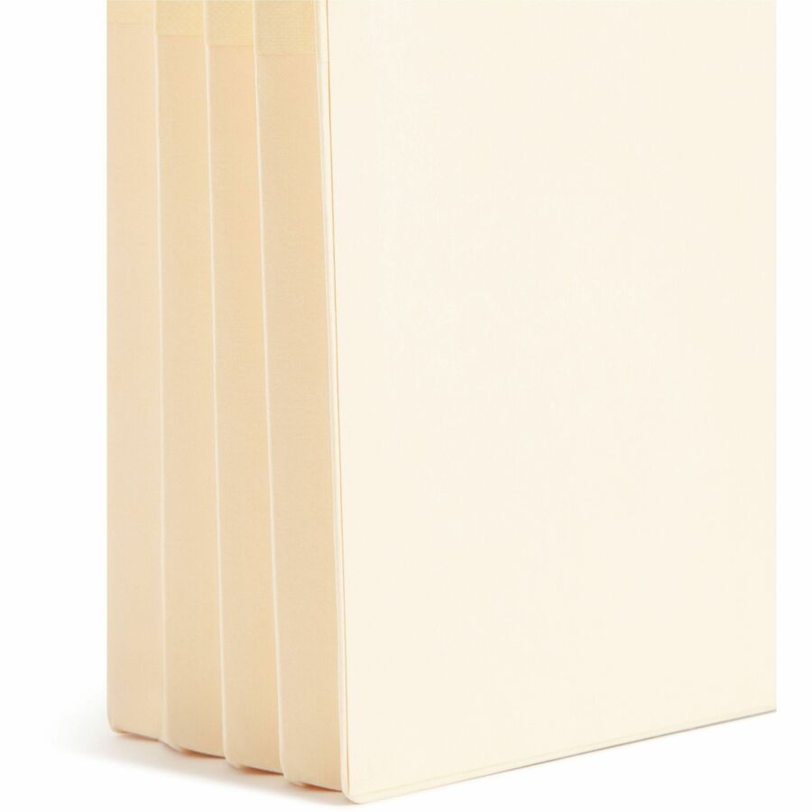 Smead Straight Tab Cut Letter Recycled File Pocket - 8 1/2" x 11" - 3 1/2" Expansion - 2 Plys - Manila - Embossed - 10% Recycled - 25 / Box