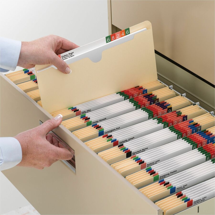 Smead Straight Tab Cut Letter Recycled File Jacket - 8 1/2" x 11" - 2" Expansion - 11 pt. - 2 Plys - Manila - Reinforced, Slip Resistant - 10% Recycled - 50 / Box