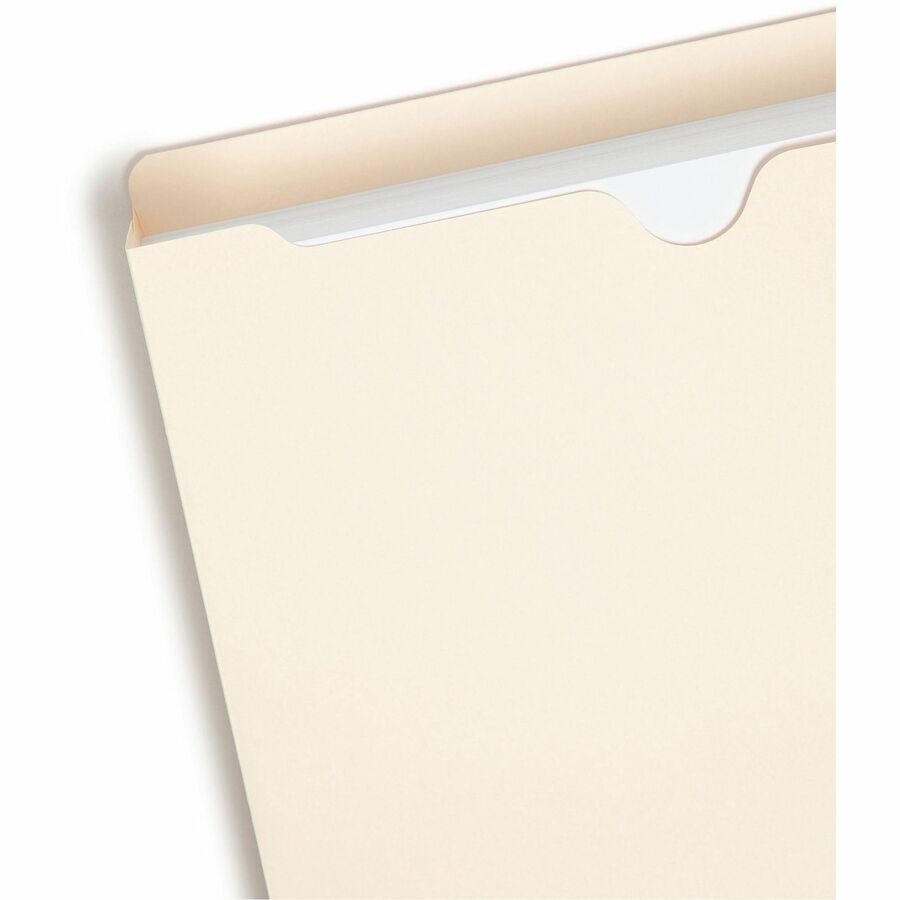 Smead Straight Tab Cut Letter Recycled File Jacket - 8 1/2" x 11" - 2" Expansion - 11 pt. - 2 Plys - Manila - Reinforced, Slip Resistant - 10% Recycled - 50 / Box