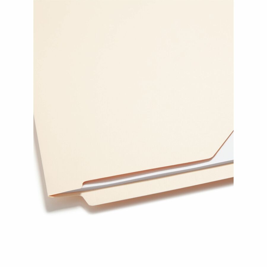 Smead Straight Tab Cut Letter Recycled File Jacket - 8 1/2" x 11" - 11 pt. - 2 Plys - Manila - 10% Recycled - 100 / Box
