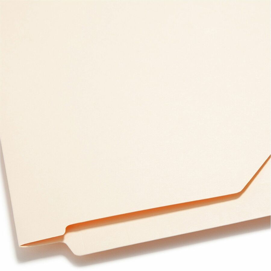 Smead Straight Tab Cut Letter Recycled File Jacket - 8 1/2" x 11" - 11 pt. - 2 Plys - Manila - 10% Recycled - 100 / Box
