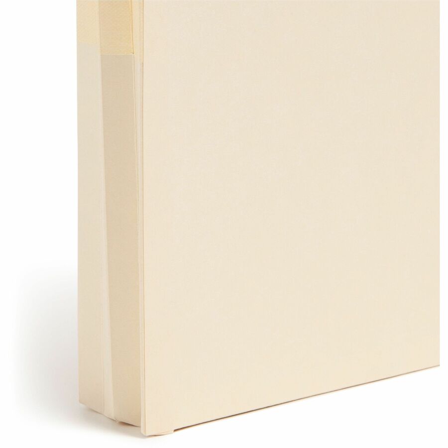 Smead Straight Tab Cut Legal Recycled File Pocket - 8 1/2" x 14" - 1 3/4" Expansion - 2 Plys - Manila - Embossed - 10% Recycled - 25 / Box