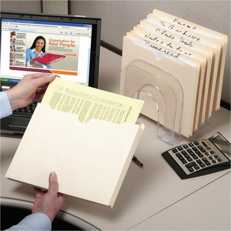 Smead Legal Recycled File Jacket - 8 1/2" x 14" - 2" Expansion - 11 pt. - 2 Plys - Manila - Reinforced, Slip Resistant - 10% Recycled - 50 / Box