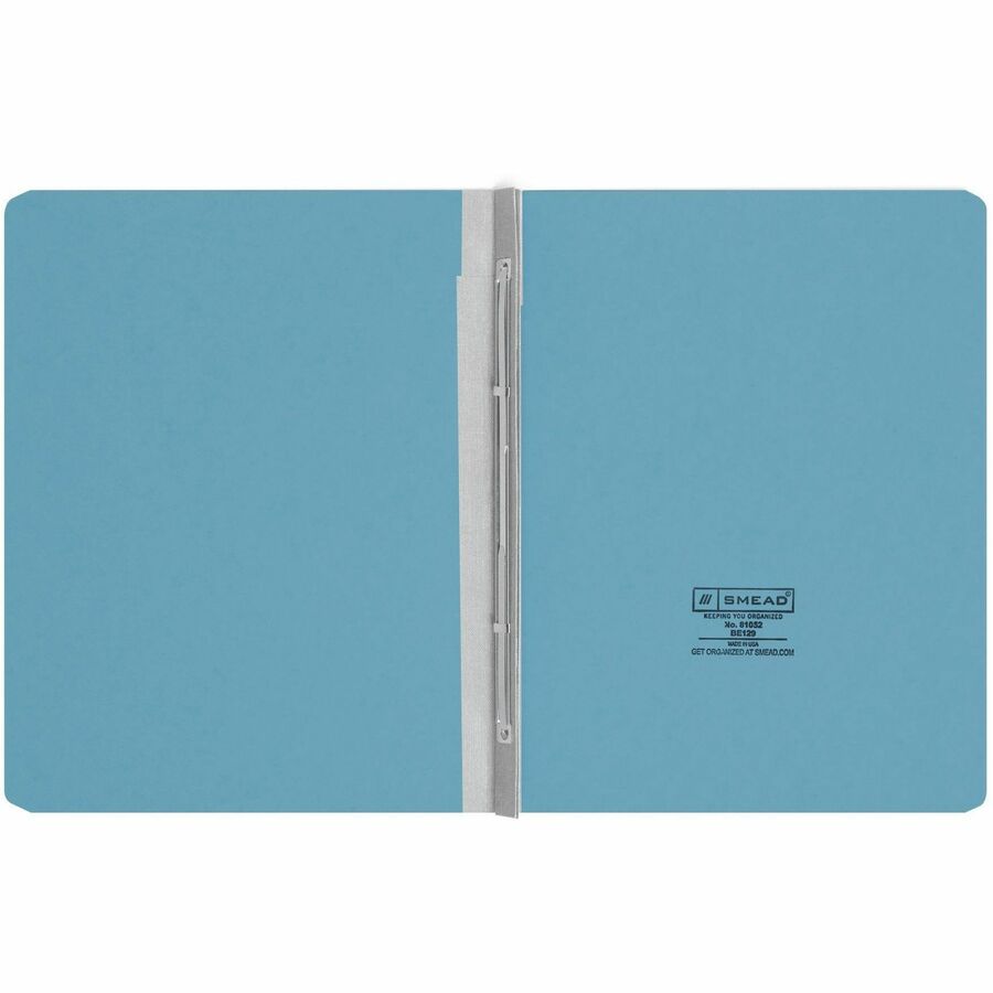 Smead Premium Pressboard Fastener Folder, Letter Size, 8.5" x 11", 3" Expansion, 1 Fastener, 25 pt. Blue, Reinforced Hinge, Heavy Duty, Moisture & Stain Resistant, Rounded Corner, 100% Recycled, 1 Each