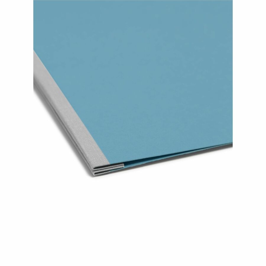 Smead Premium Pressboard Fastener Folder, Letter Size, 8.5" x 11", 3" Expansion, 1 Fastener, 25 pt. Blue, Reinforced Hinge, Heavy Duty, Moisture & Stain Resistant, Rounded Corner, 100% Recycled, 1 Each