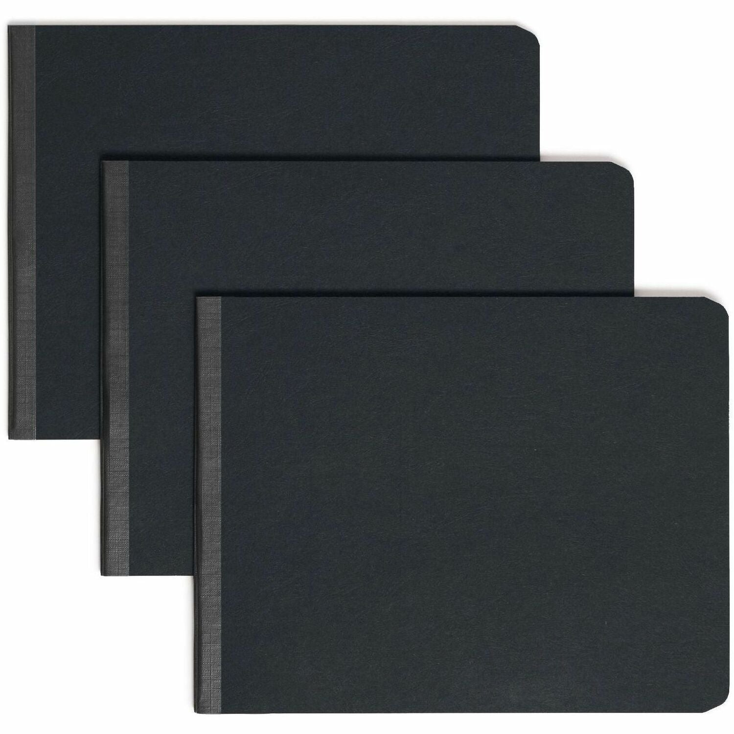 Smead Premium Pressboard Letter Fastener Folder, 8.5" x 11", 2" Expansion, 1 Fastener, 25 pt. Black Pressboard, Reinforced Hinge, Heavy Duty, Moisture & Stain Resistant, Rounded Corner, 100% Recycled, 1 Each