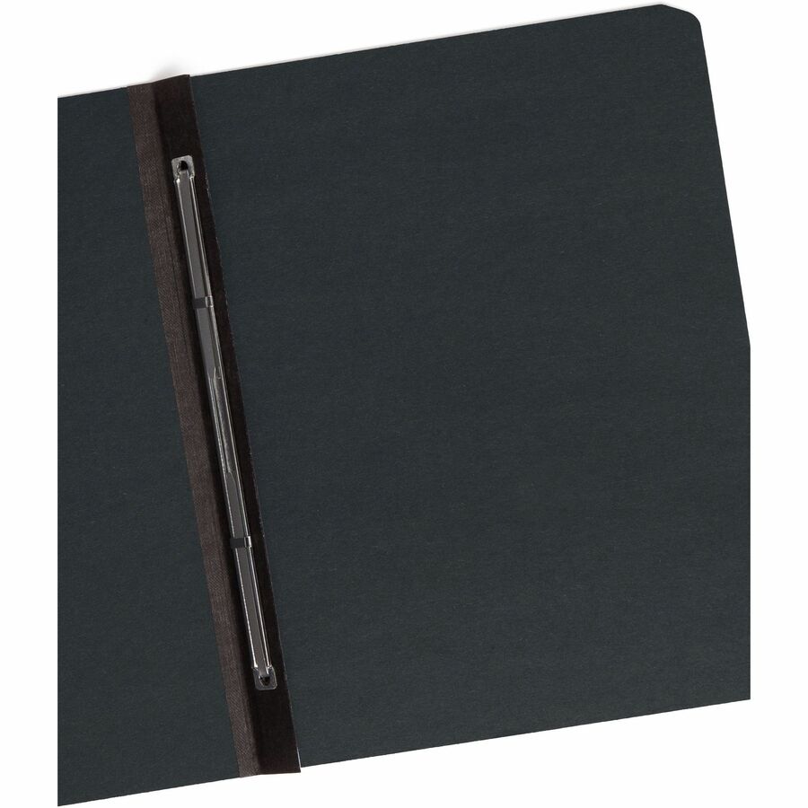 Smead Premium Pressboard Letter Fastener Folder, 8.5" x 11", 3" Expansion, 1 Fastener, 25 pt. Black, Reinforced Hinge, Heavy Duty, Moisture & Stain Resistant, Rounded Corner, 100% Recycled, 1 Each