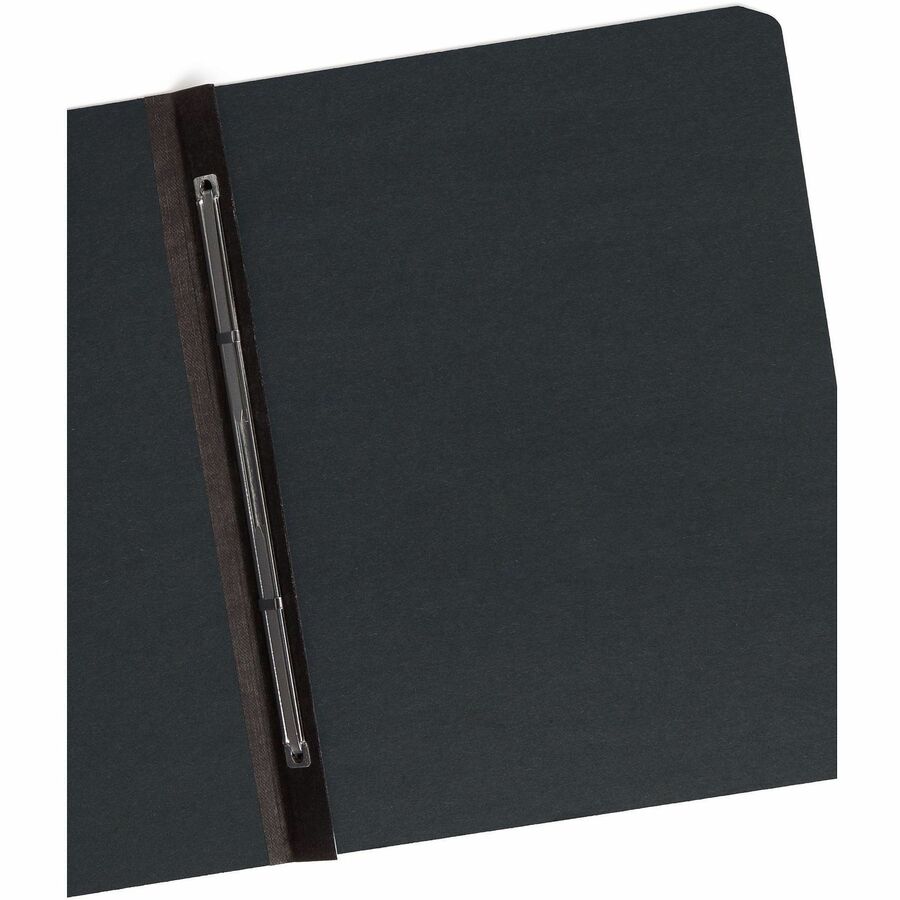 Smead Premium Pressboard Letter Fastener Folder, 8.5" x 11", 3" Expansion, 1 Fastener, 25 pt. Black, Reinforced Hinge, Heavy Duty, Moisture & Stain Resistant, Rounded Corner, 100% Recycled, 1 Each