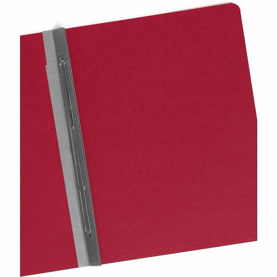 Smead Premium Pressboard Letter Fastener Folder, 8.5" x 11", 3" Expansion, 1 Fastener, 25 pt., Bright Red, Reinforced Hinge, Heavy Duty, Moisture & Stain Resistant, Rounded Corner, 100% Recycled, 1 Each