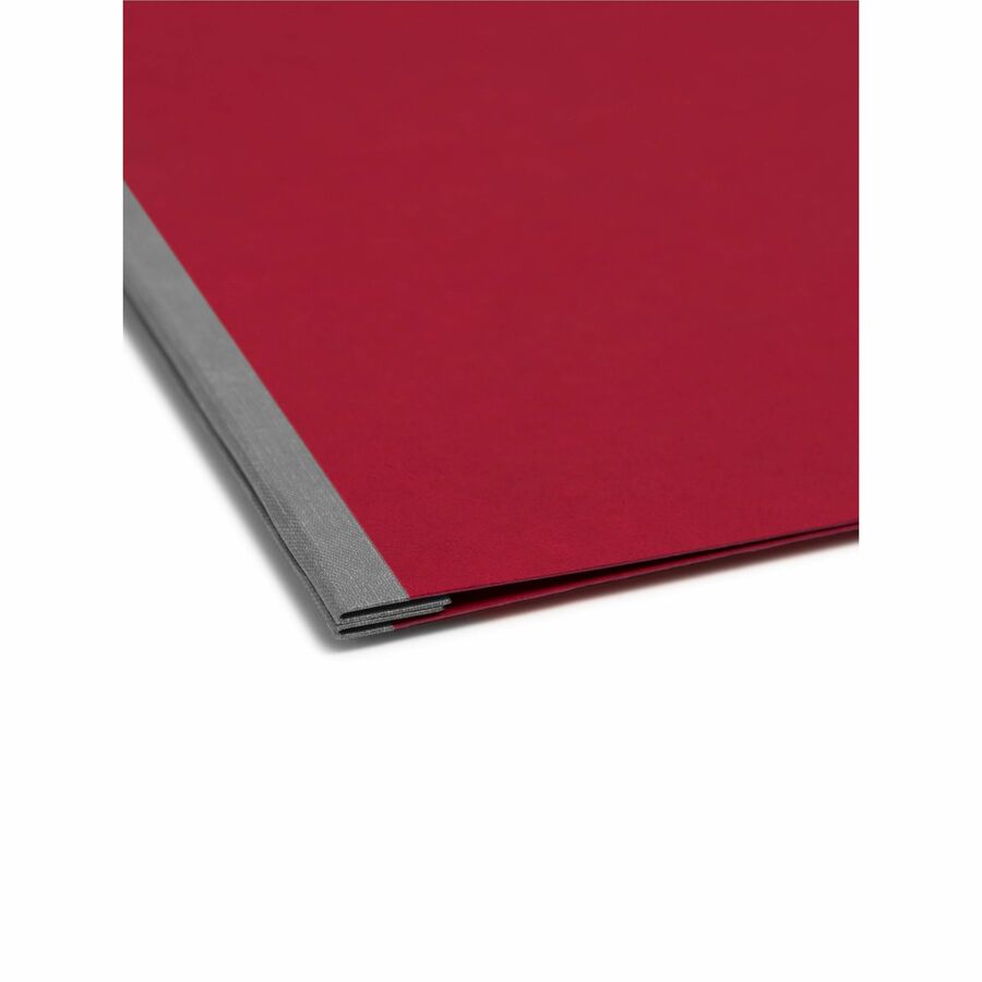 Smead Premium Pressboard Letter Fastener Folder, 8.5" x 11", 3" Expansion, 1 Fastener, 25 pt., Bright Red, Reinforced Hinge, Heavy Duty, Moisture & Stain Resistant, Rounded Corner, 100% Recycled, 1 Each