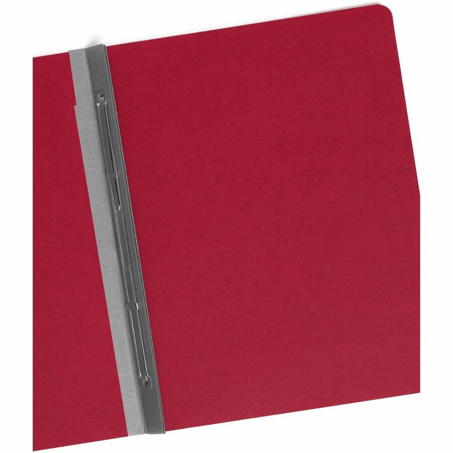 Smead Premium Pressboard Letter Fastener Folder, 8.5" x 11", 3" Expansion, 1 Fastener, 25 pt., Bright Red, Reinforced Hinge, Heavy Duty, Moisture & Stain Resistant, Rounded Corner, 100% Recycled, 1 Each
