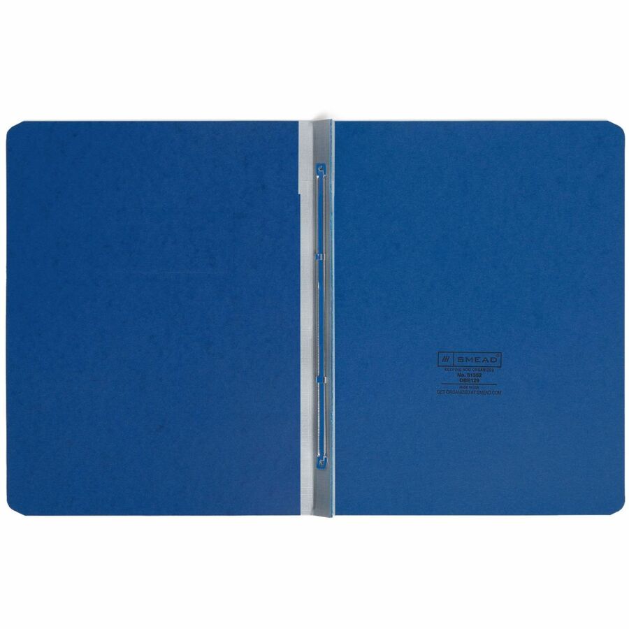 Smead Premium Pressboard Letter Fastener Folder, 8.5" x 11", 3" Expansion, 1 Fastener, 25 pt., Dark Blue, Reinforced Hinge, Heavy Duty, Moisture & Stain Resistant, Rounded Corner, 100% Recycled, 1 Each