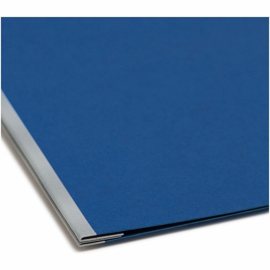 Smead Premium Pressboard Letter Fastener Folder, 8.5" x 11", 3" Expansion, 1 Fastener, 25 pt., Dark Blue, Reinforced Hinge, Heavy Duty, Moisture & Stain Resistant, Rounded Corner, 100% Recycled, 1 Each