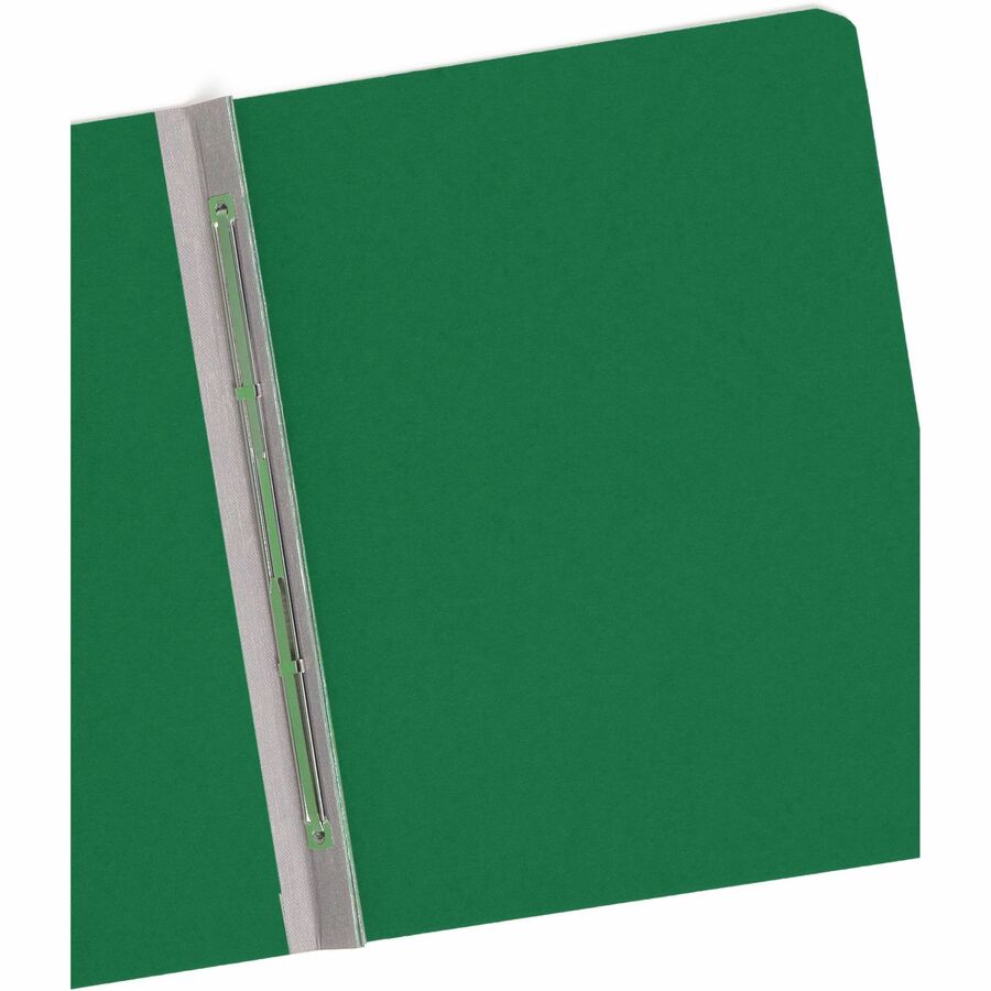 Smead Premium Pressboard Letter Fastener Folder, 8.5" x 11", 600 Sheet Capacity, 3" Expansion, 1 Fastener, 25 pt. Green Pressboard, Reinforced Hinge, Heavy Duty, Moisture & Stain Resistant, Rounded Corner, 100% Recycled, 1 Each