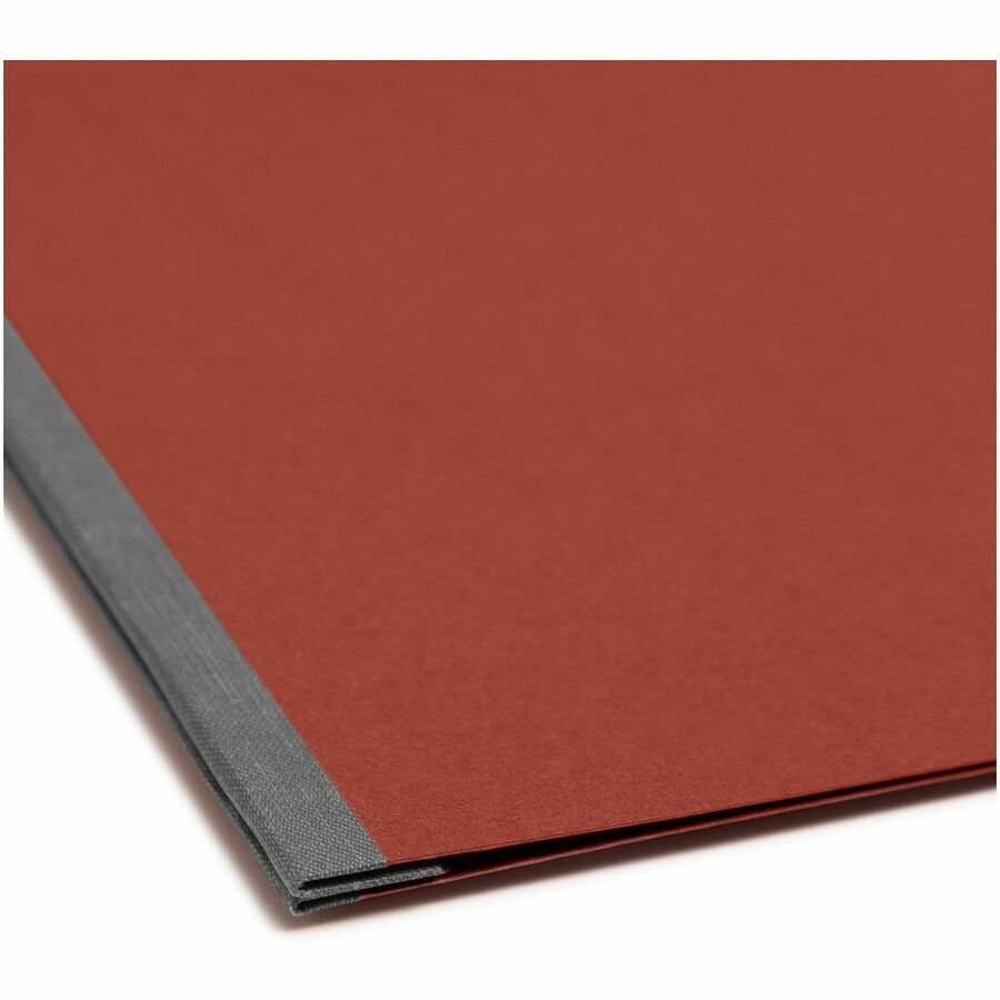 Smead Premium Pressboard Recycled Fastener Folder - 2" Folder Capacity - 8 1/2" x 14" - 2" Expansion - 1 Fastener(s) - 25 pt. - Pressboard - Red - Reinforced Hinge, Heavy Duty, Moisture Resistant, Stain Resistant - 100% Recycled - 1 Each