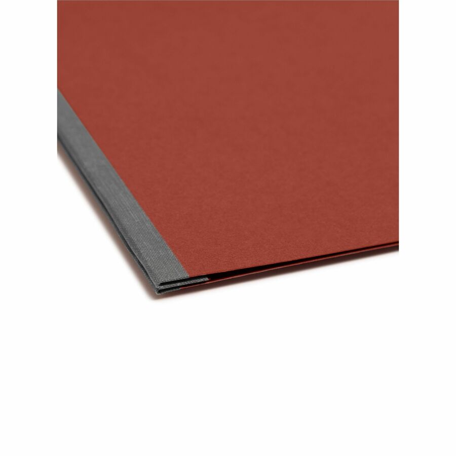 Smead Premium Pressboard Recycled Fastener Folder - 3" Folder Capacity - 8 1/2" x 11" - 3" Expansion - 1 Fastener(s) - 25 pt. - Pressboard - Red - Reinforced Hinge, Heavy Duty, Moisture Resistant, Stain Resistant - 100% Recycled - 1 Each