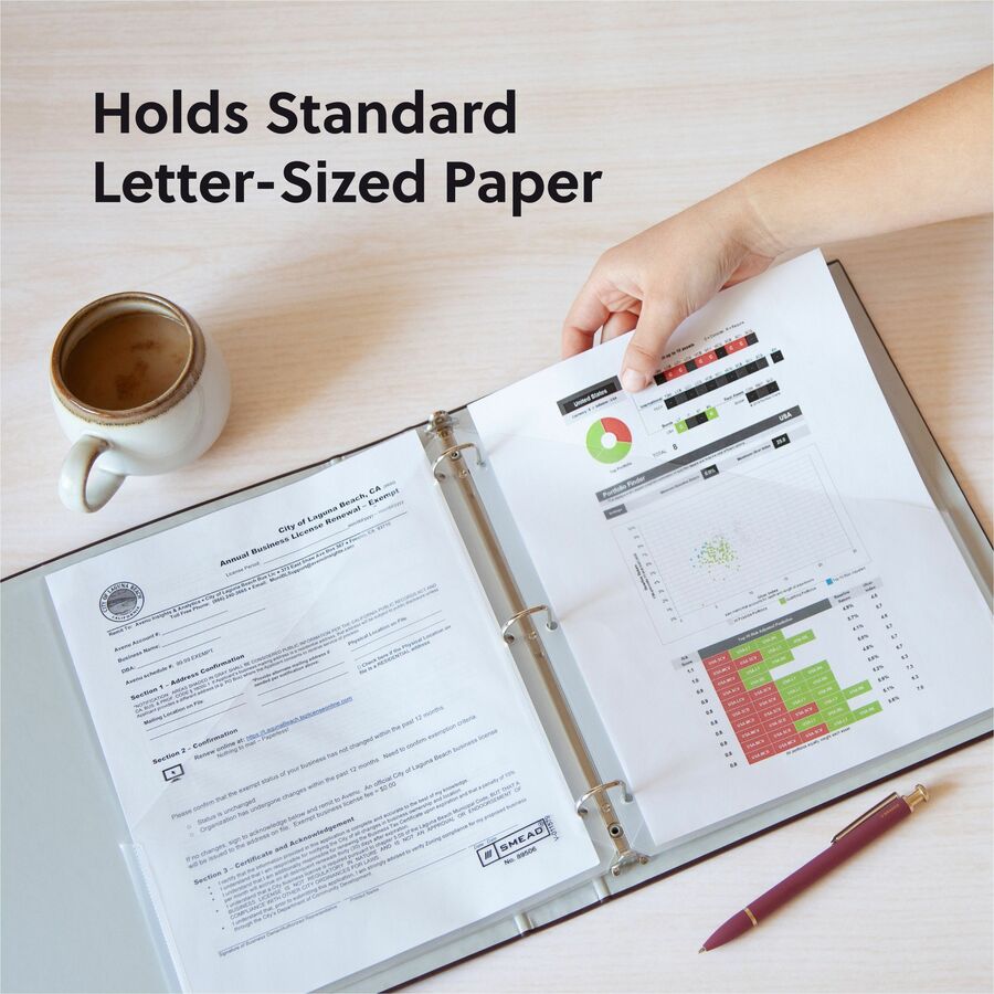 Smead Letter File Jacket - 8 1/2" x 11" - Poly - Clear - 5 / Pack